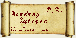 Miodrag Kulizić vizit kartica